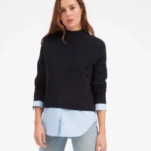 Everlane Classic Cashmere Mock Neck Long Sleeve Top